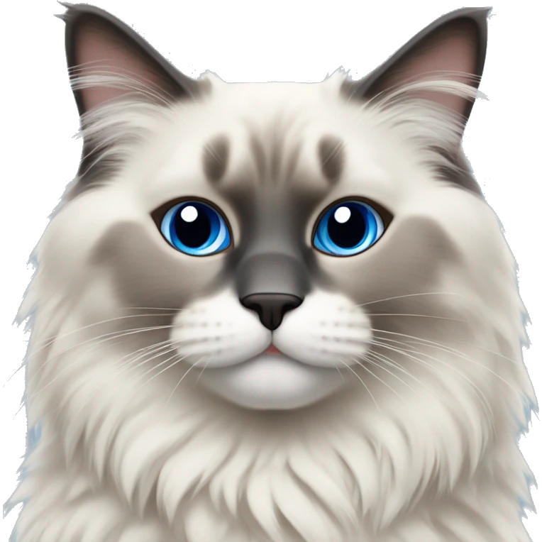 Fluffy bluepoint ragdoll cat emoji