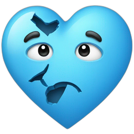 Blue Broken Heart emoji