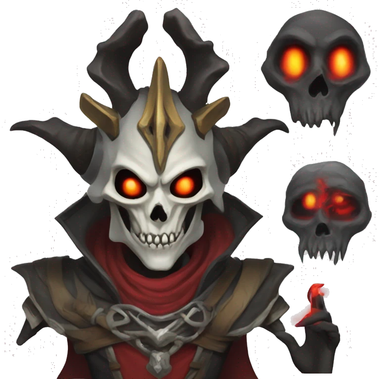 Vecna the Archlich, left eye is red. Magic emoji