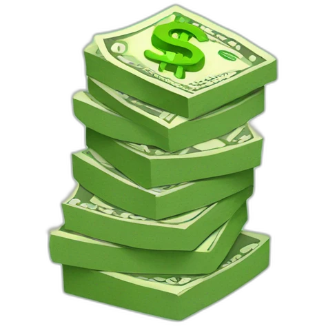 dollar money stack with the symbol emoji