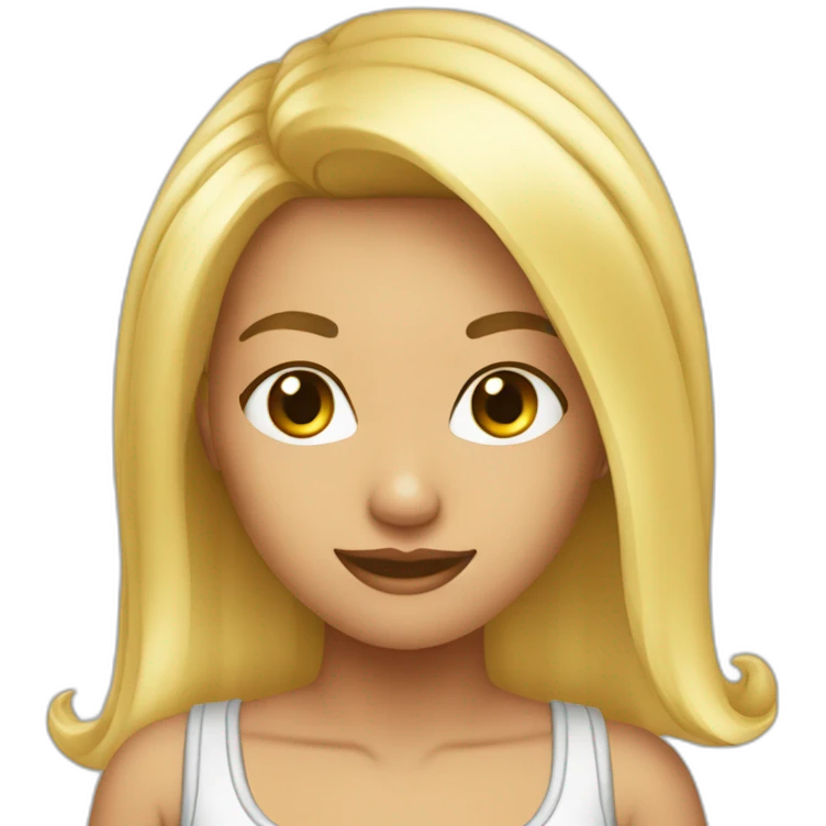 Une fille blonde qui twerk emoji