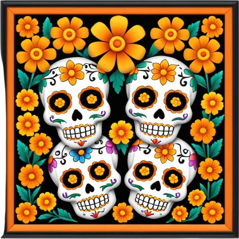 Mexican day of the dead emoji