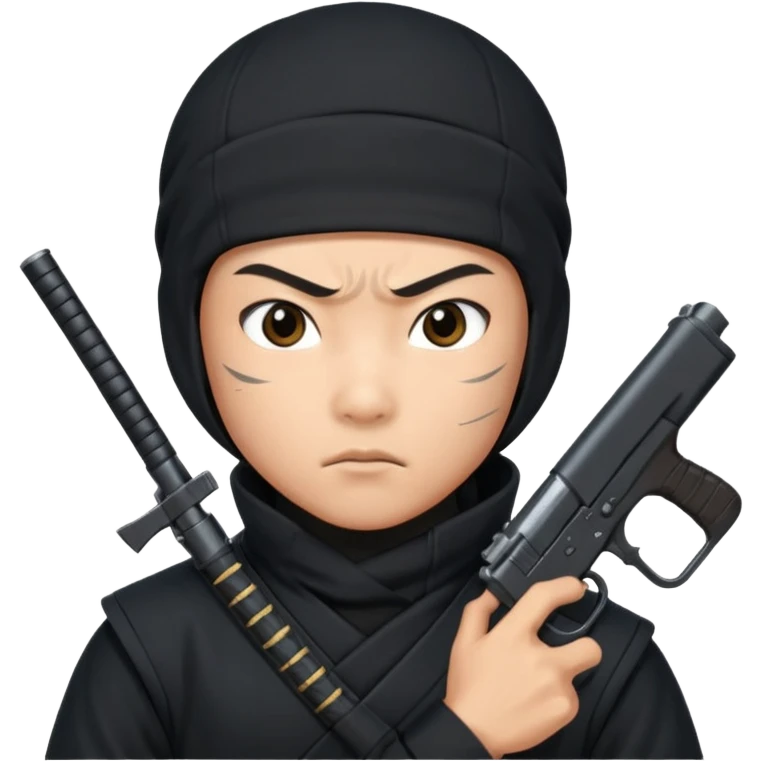 ninja with gun emoji