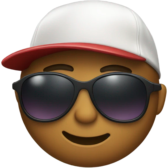 Baseball with sunglasses  emoji
