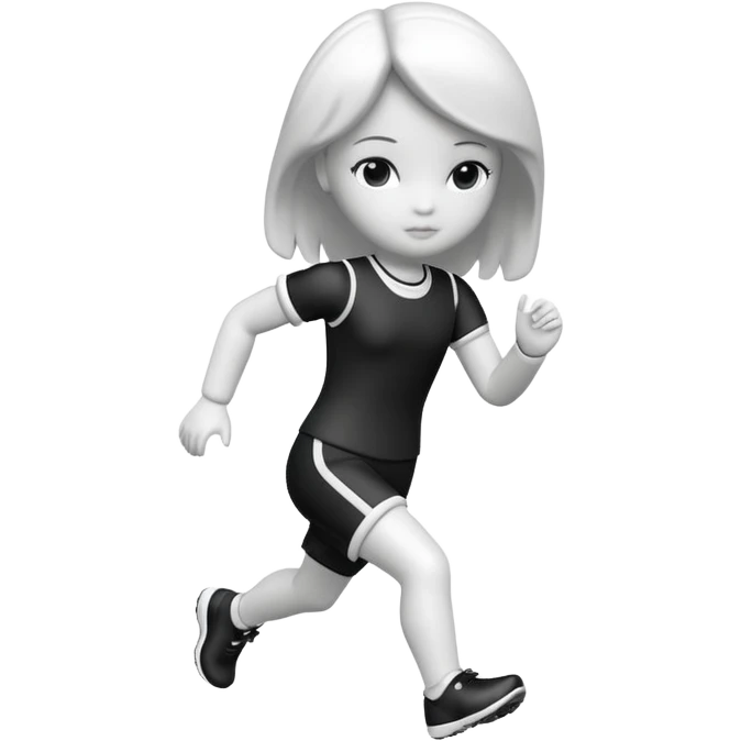 corriendo muñeco blanco y negro emoji