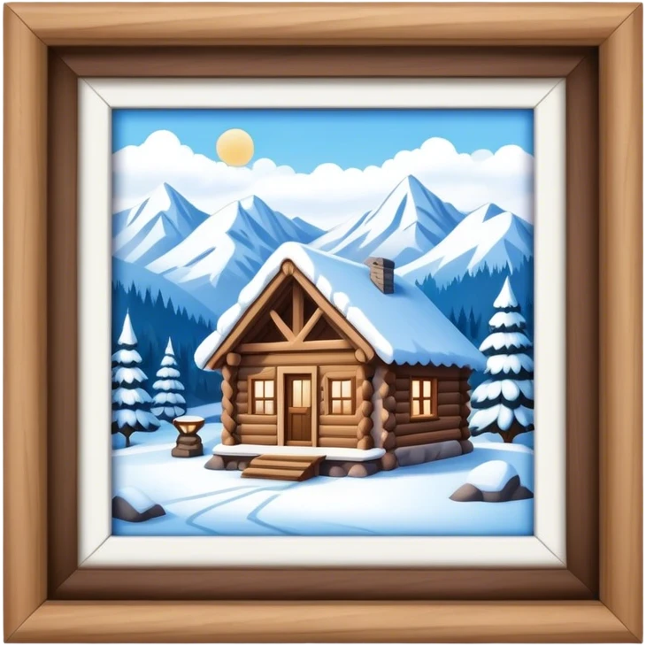 winter cabin emoji