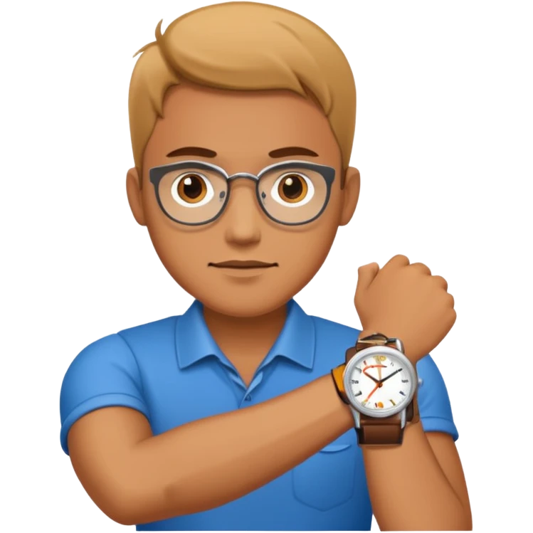 Male with wrist watch emoji