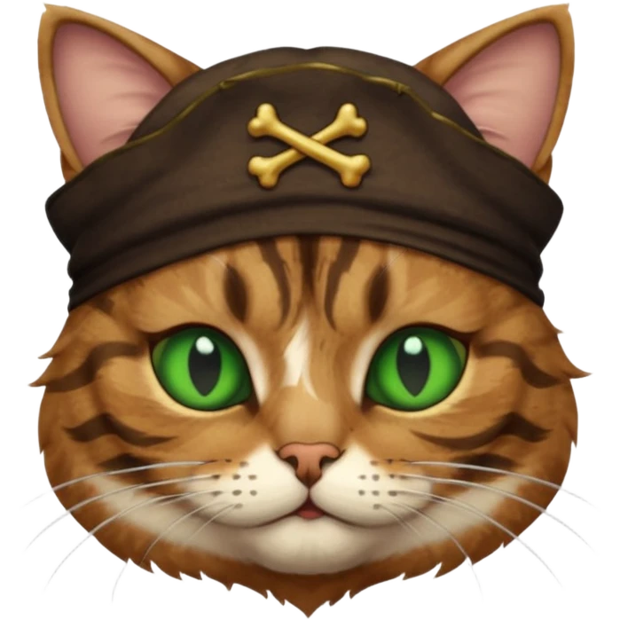 pirate cat with one closed eye emoji