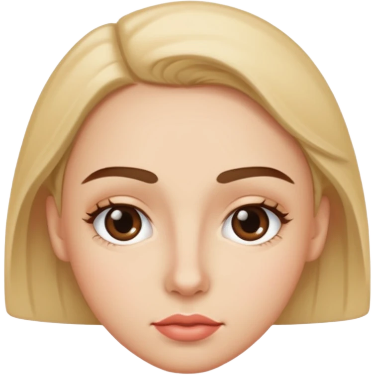 with a little dot on the top of the left lip part a fuller eyebrows emoji