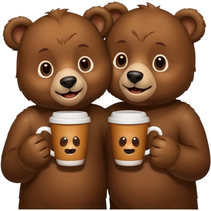 bears drinking coffee  emoji