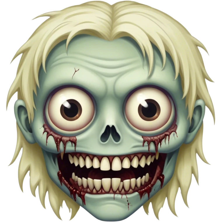 Cinematic 32k HD, Extremely detailed image of a terrifyingly creepy zombie, each hair, eye, and tooth is shown in stunning detail as though captured in a timeless photograph, rich textures, visually rich, so lifelike that it feels like it could leap off the page at any moment emoji