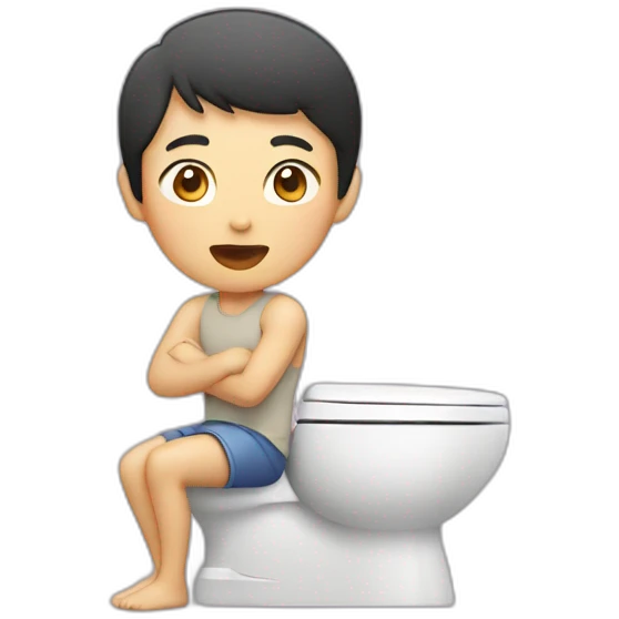 Asian at the toilet emoji