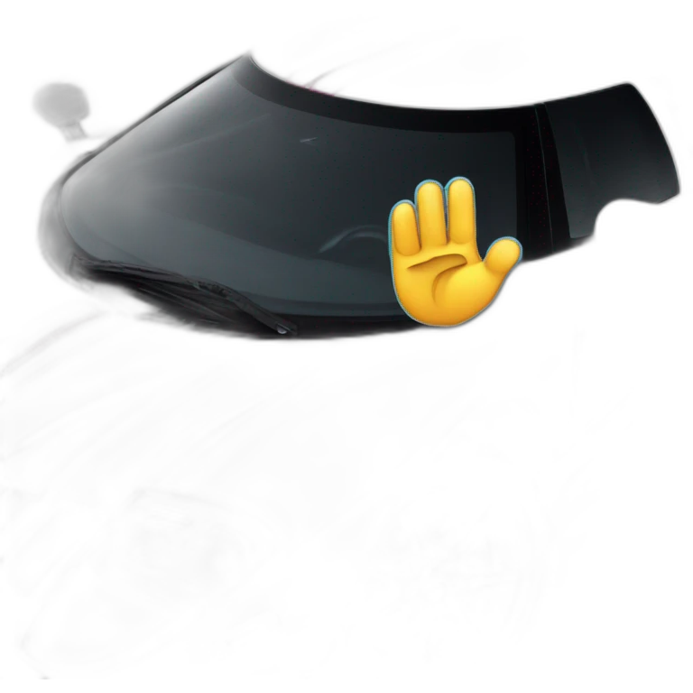 A thumb in the air sticking out of the window of a ford gt40 emoji