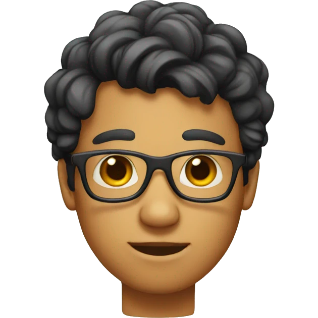 Nerd with acne emoji