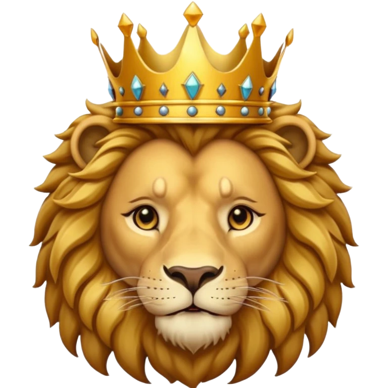 Lion with golden crown — majestic and proud. emoji