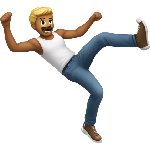Guy kicking feet emoji