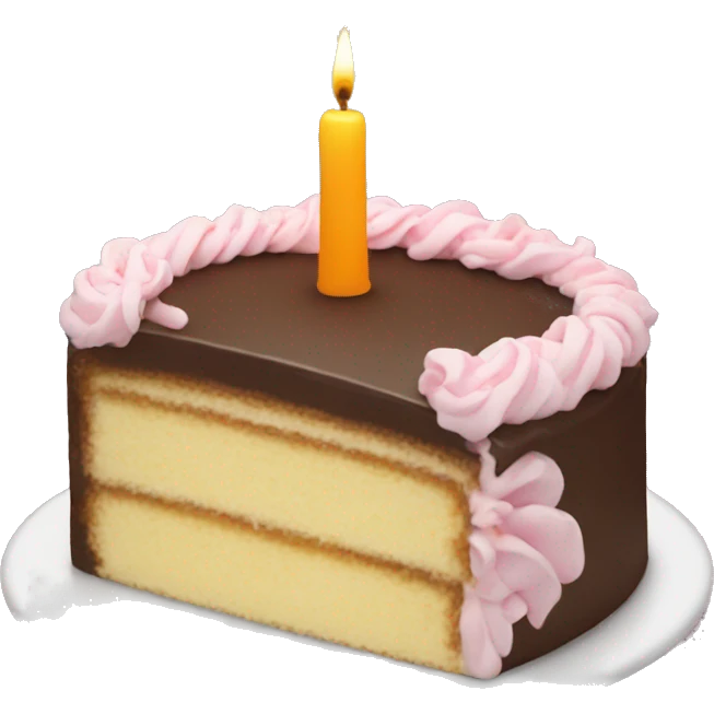 cake with one candle  emoji