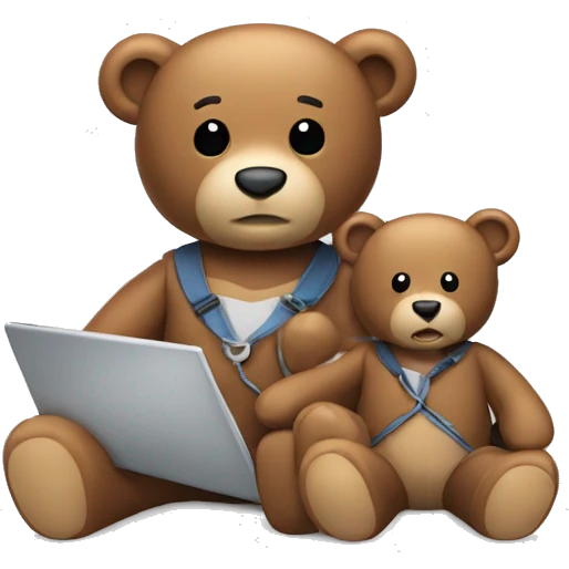 teddy bear marketing hard working  emoji