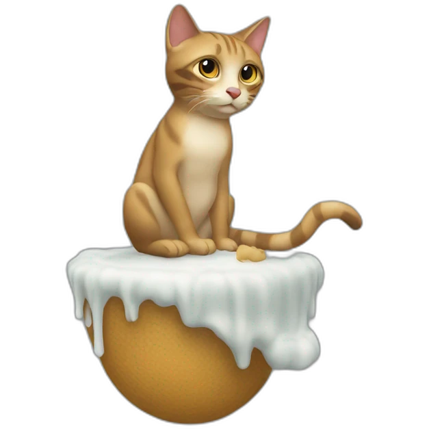 Chat sur un dromadaire emoji