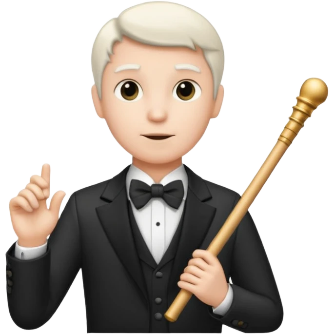 Orchestra conductor baton white emoji