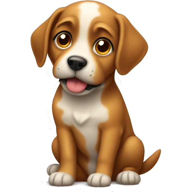 Dog sitting in the a back  emoji