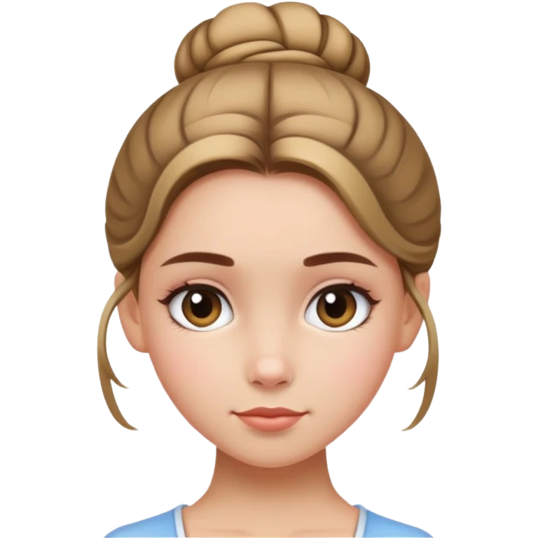 Une fille avec un chignon  emoji