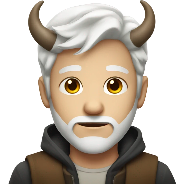 white-haired boy with horns emoji