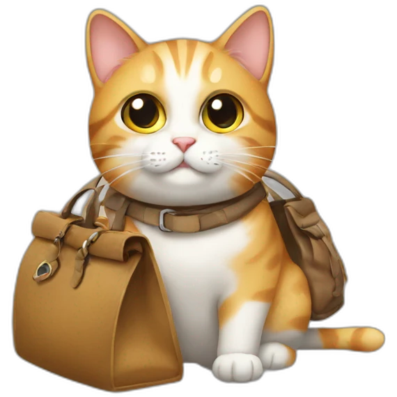 Cat with bag emoji