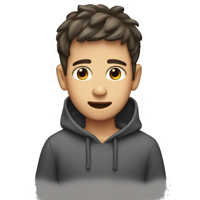a boy who's being pulled by his ears and has a big neck. emoji