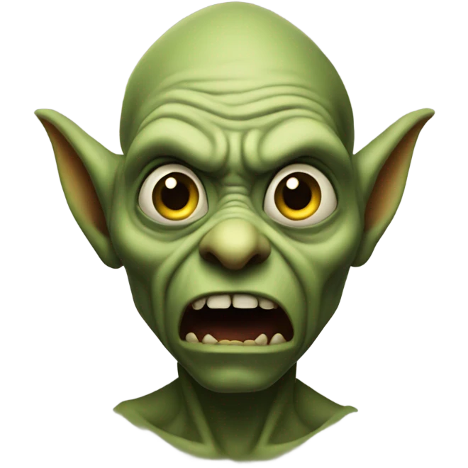 Goblin afraid emoji
