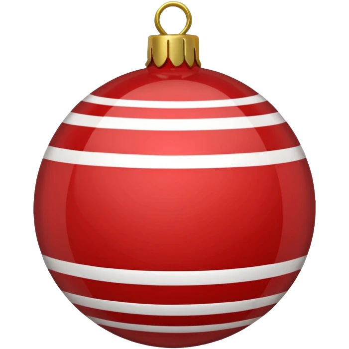 A Red Striped Ornament emoji