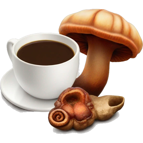 Ganoderma and coffee emoji