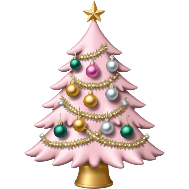 light pink christmas tree emoji