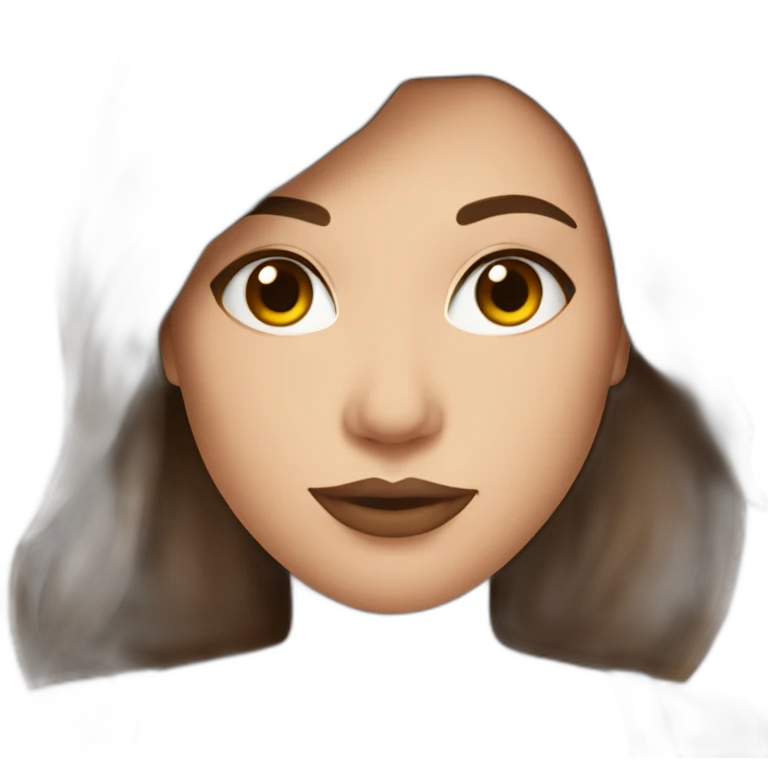 Plus size seductive brown hair Caucasian woman emoji