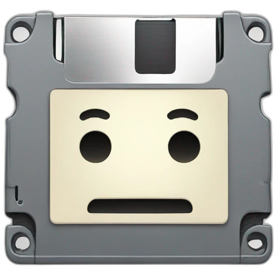 smiling floppy disk emoji