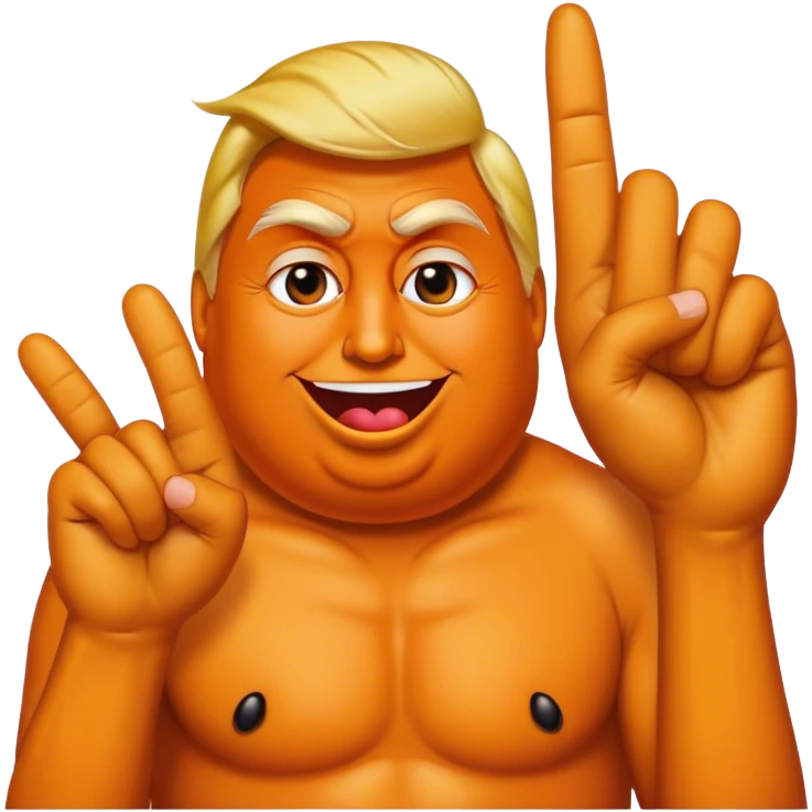 People giving middle finger to Donald Trump looking like Orange poop emoji  emoji