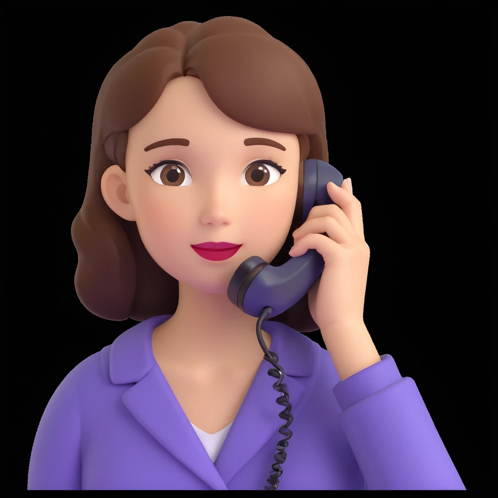 girl talking on phone, close up pose emoji
