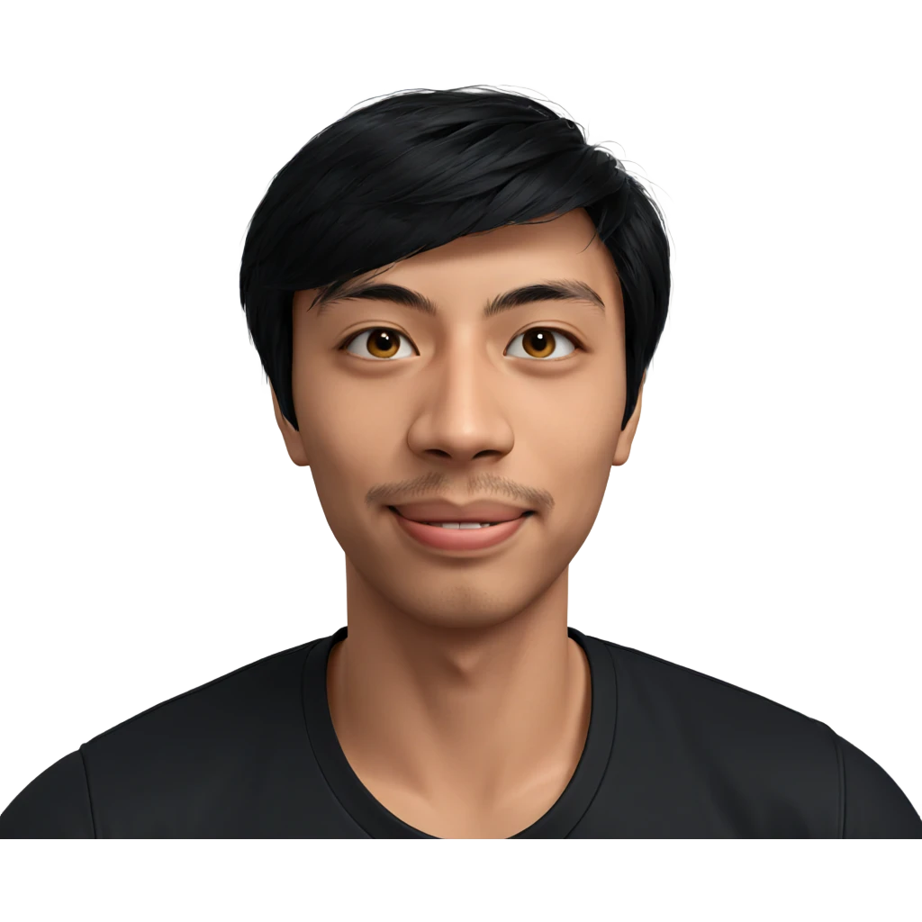 smiling solo portrait of male emoji