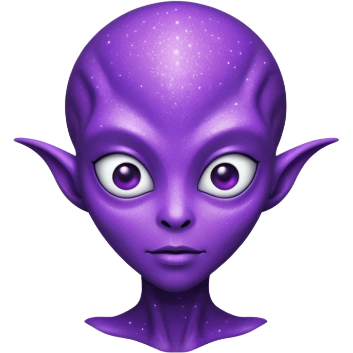 glitter purple alien emoji