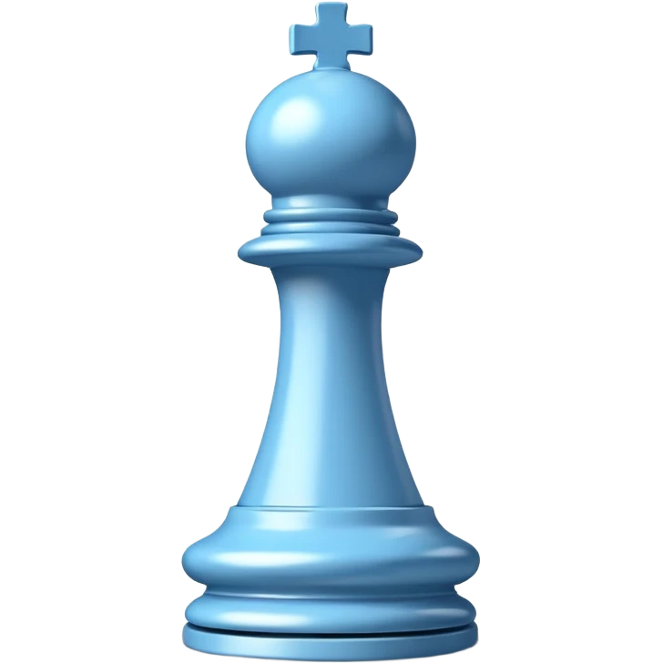 
chess bishop piece object, classic bishop shape with top slit, 3D cartoon, glossy material, soft shadow, mobile game icon style, centered, clean background, no text, no watermark
 emoji