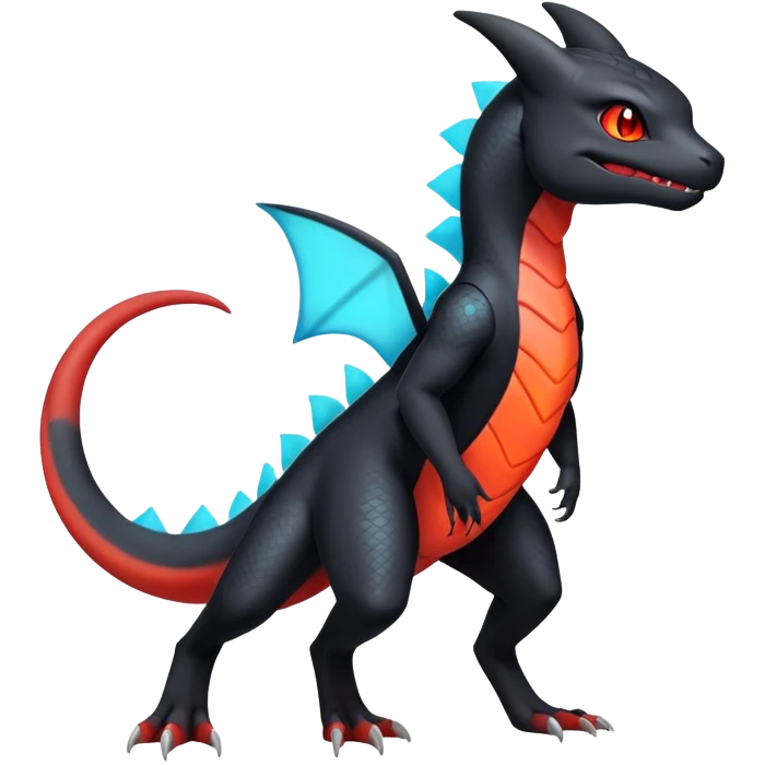 Salandit-Umbreon-Charmeleon-Fakémon-hybrid-creature (full body)  emoji