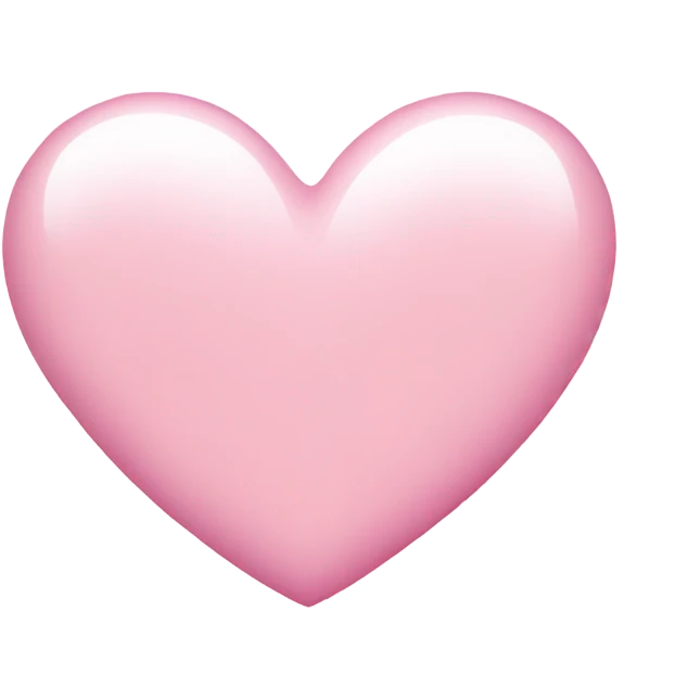 light pink heart with big white sparkles emoji