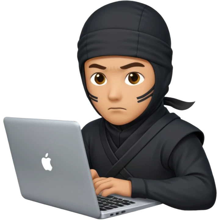 A NINJA DEVELOPER WITH A LAPTOP emoji
