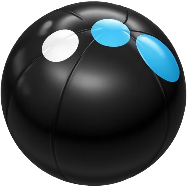 black beach ball emoji