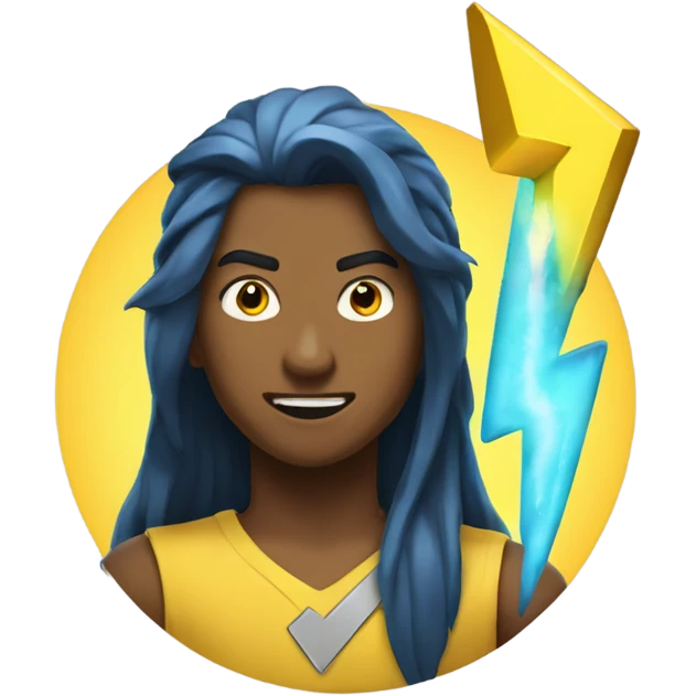 Ikaika and yellow lightening bolt  emoji