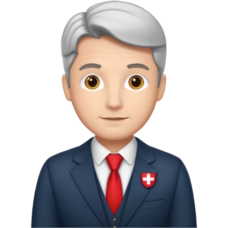 the swiss chris (banker influencer), looking professional emoji