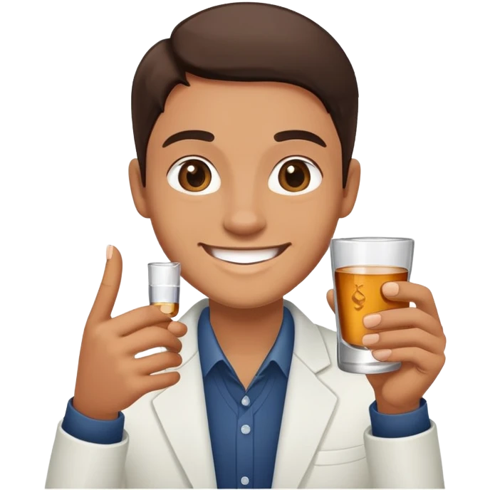 Me taking a shot emoji
