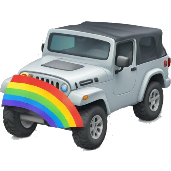 Rainbow jeep emoji