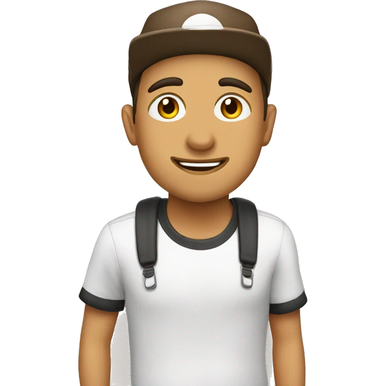 Cafe pelo malo gorra blanca emoji