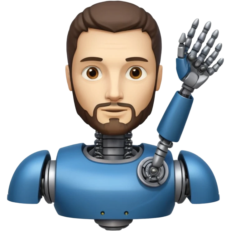Make a half robot half Leonardo Davinci  emoji